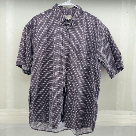 Natural Issue Mens Large Crazy All Over Print Short Sleeve Button Up Shirt Cool - Picture 1 of 3